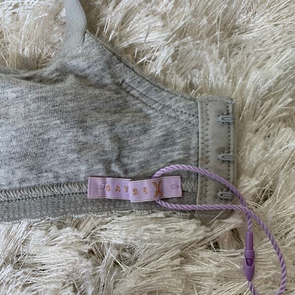 Savage X Fenty Gray Cotton Blend Nursing Bralette Sz 14-16 - Picture 7 of 11
